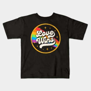 LGBTQ Love Wins Gay Pride LGBT Ally Flag Kids T-Shirt